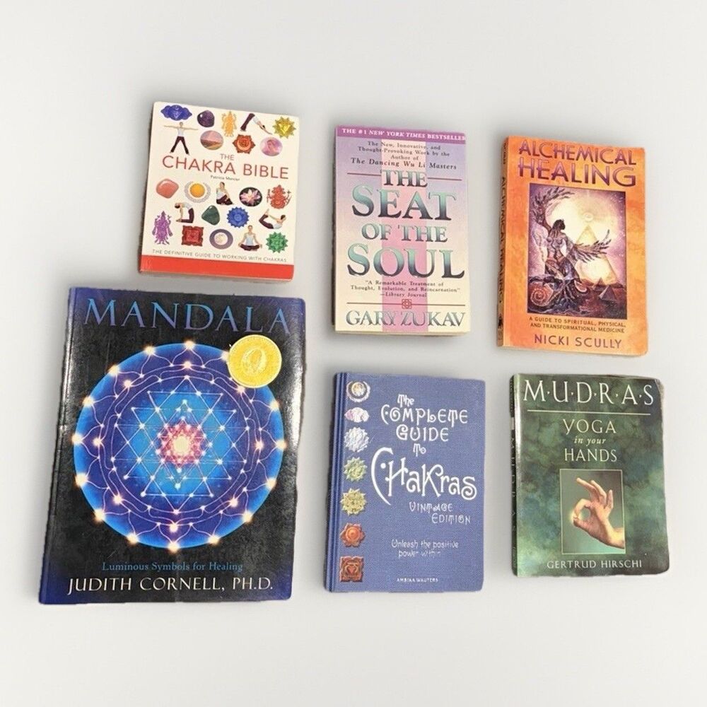 Lot Of 6 Books Metaphysical New Age Spiritual Healing Chakras Mandala Alchemy